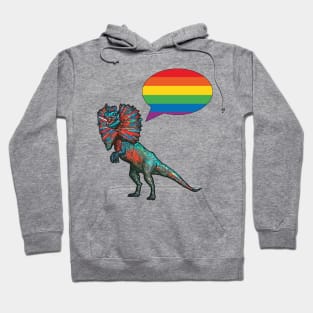 Say It! Say Gay! LGBTQIA+ Dinosaur Hoodie